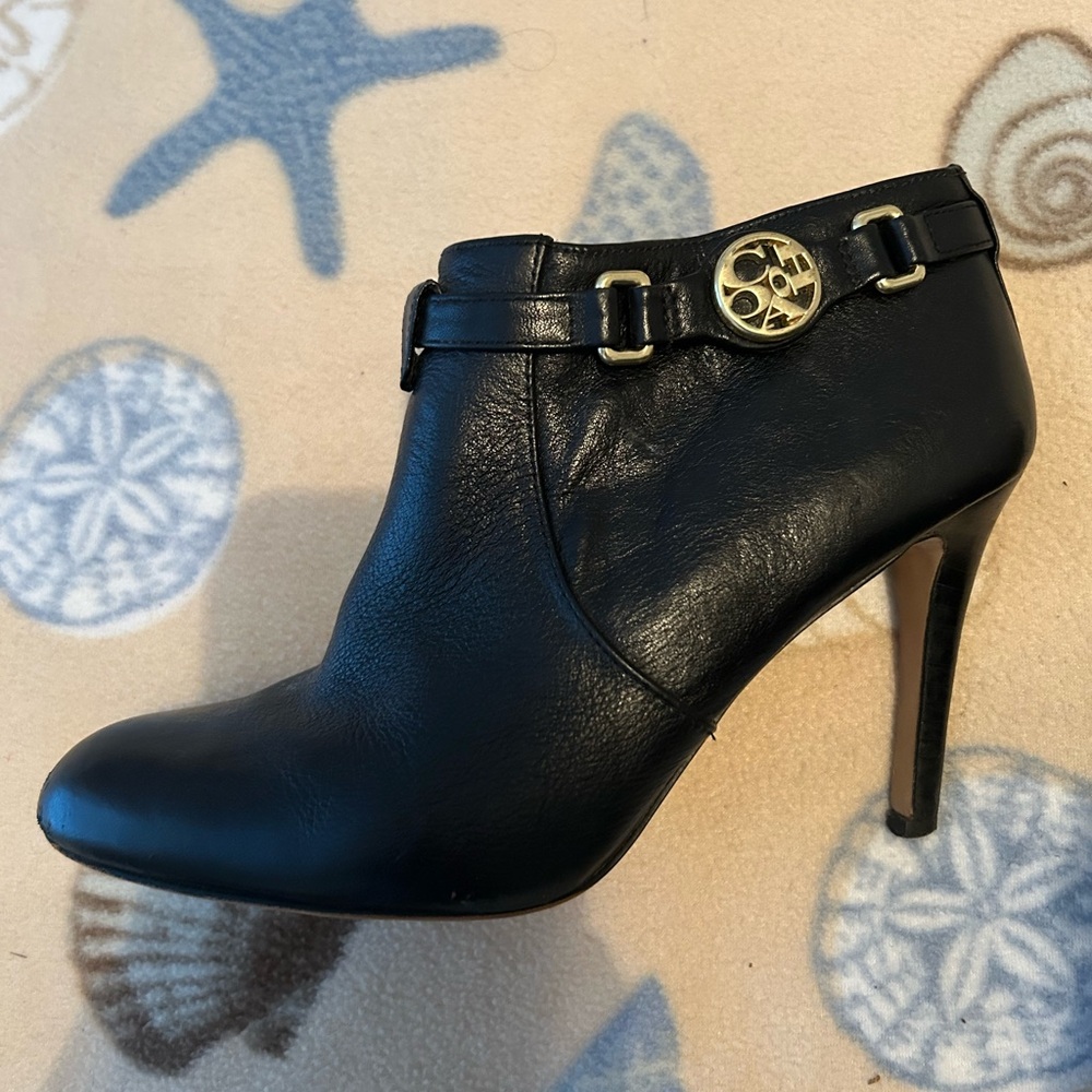 Black Leather Ankle Boots